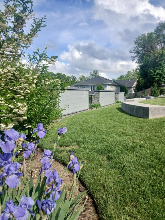 Walker Chapel Columbarium Irises-in-bloom-by-the-Columbarium-in-the-Walker-Chapel-Cemetery Irises-in-bloom-by-the-Columbarium-in-the-Walker-Chapel-Cemetery