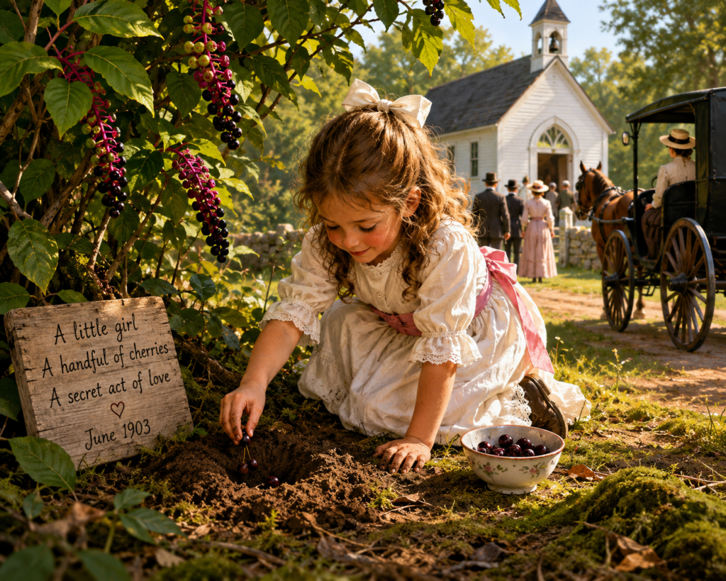 Planting the Cherry Tree Seeds in the Walker Chapel Cemetery by the Original Chapel