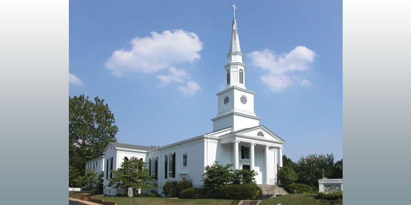 Walker Chapel United Methodist Church, home to the Walker Chapel Historic Cemetery and Columbarium.